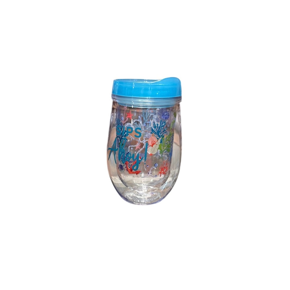 Kate Spade Shore Thing Wine Tumbler with Lid (NWT)